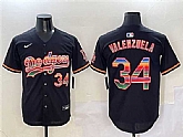 Men's Los Angeles Dodgers #34 Fernando Valenzuela Black Mexico Limited Stitched Jersey,baseball caps,new era cap wholesale,wholesale hats